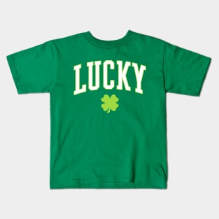 Lucky Shamrock Clover St Patricks Day Kids T-Shirt